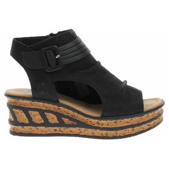 detail Dámske sandále Rieker 68191-00 schwarz