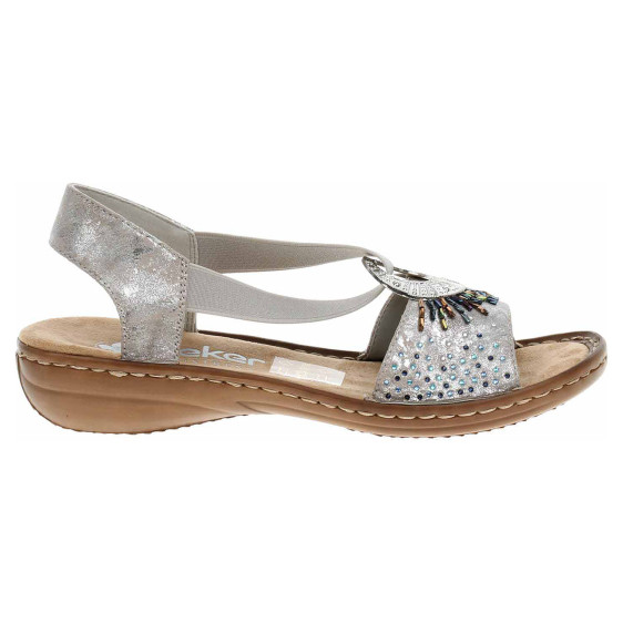 detail Dámske sandále Rieker 60880-90 metallic