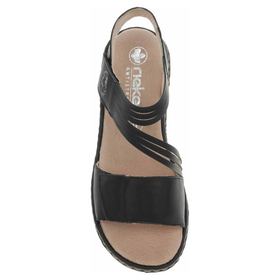 detail Dámske sandále Rieker 65964-00 schwarz
