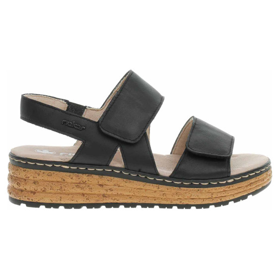 detail Dámske sandále Rieker 62761-00 schwarz