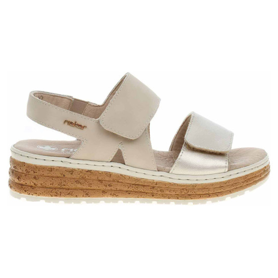 detail Dámske sandále Rieker 62761-90 gold