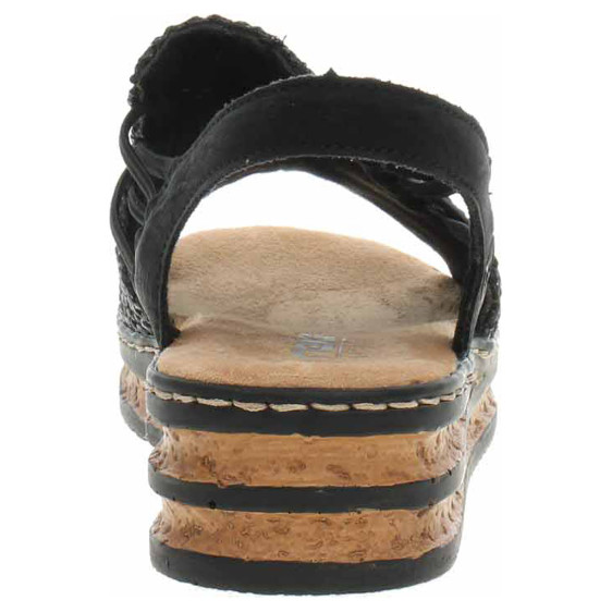 detail Dámske sandále Rieker 62941-00 schwarz