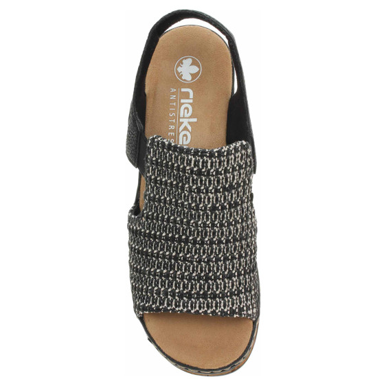 detail Dámske sandále Rieker 62971-00 schwarz kombi