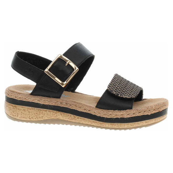 detail Dámske sandále Rieker V0951-00 schwarz