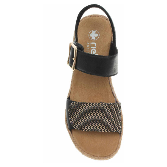 detail Dámske sandále Rieker V0951-00 schwarz