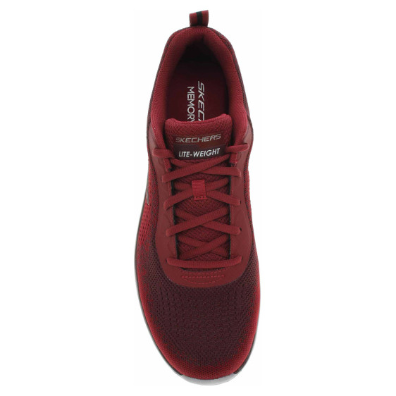 detail Skechers Track - Glendor burgundy