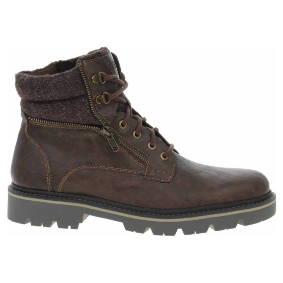 detail Pánska členkové topánky s.Oliver 5-16200-41 dark brown