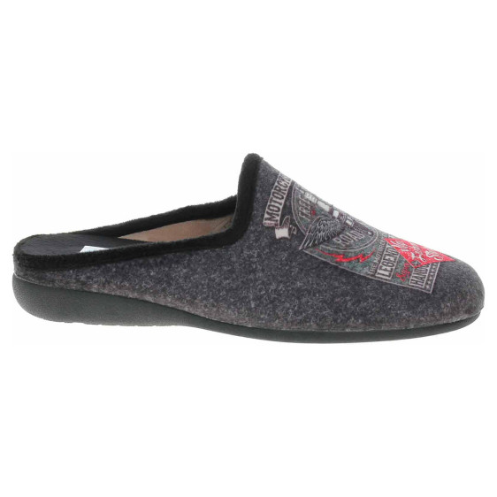 detail Pánske domáce papuče Medi Line 5136-023 negro