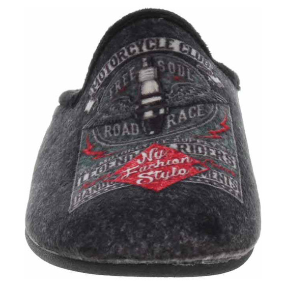 detail Pánske domáce papuče Medi Line 5136-023 negro